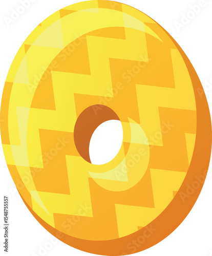 Zero cute childish digit vector illustration