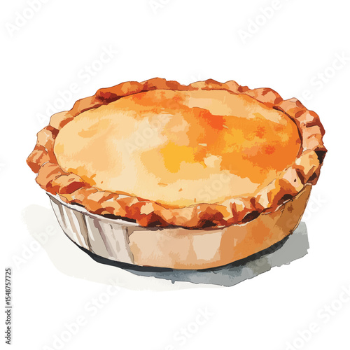 Watercolor Style Hand Pie in Foil Container