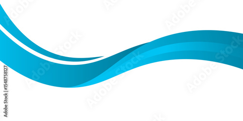 Blue creative wave business banner background vector illustration eps10