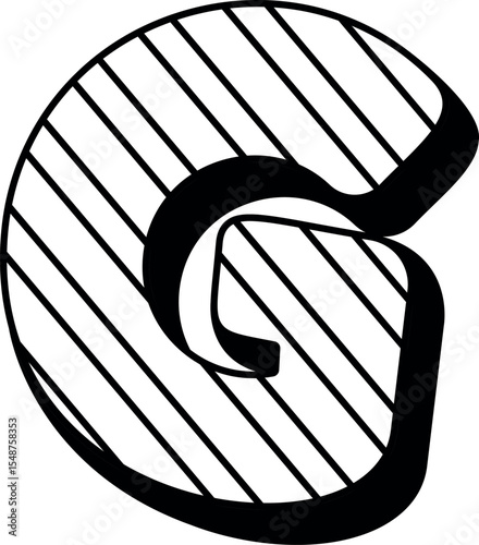 G childish creative letter vector illustration