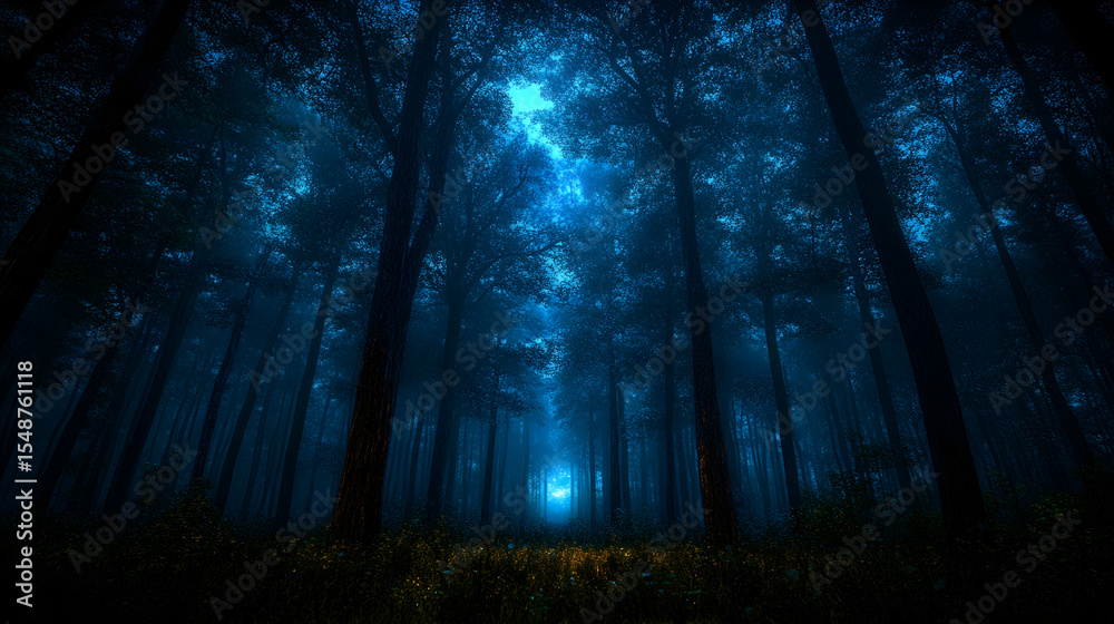 Obraz premium forest in the night
