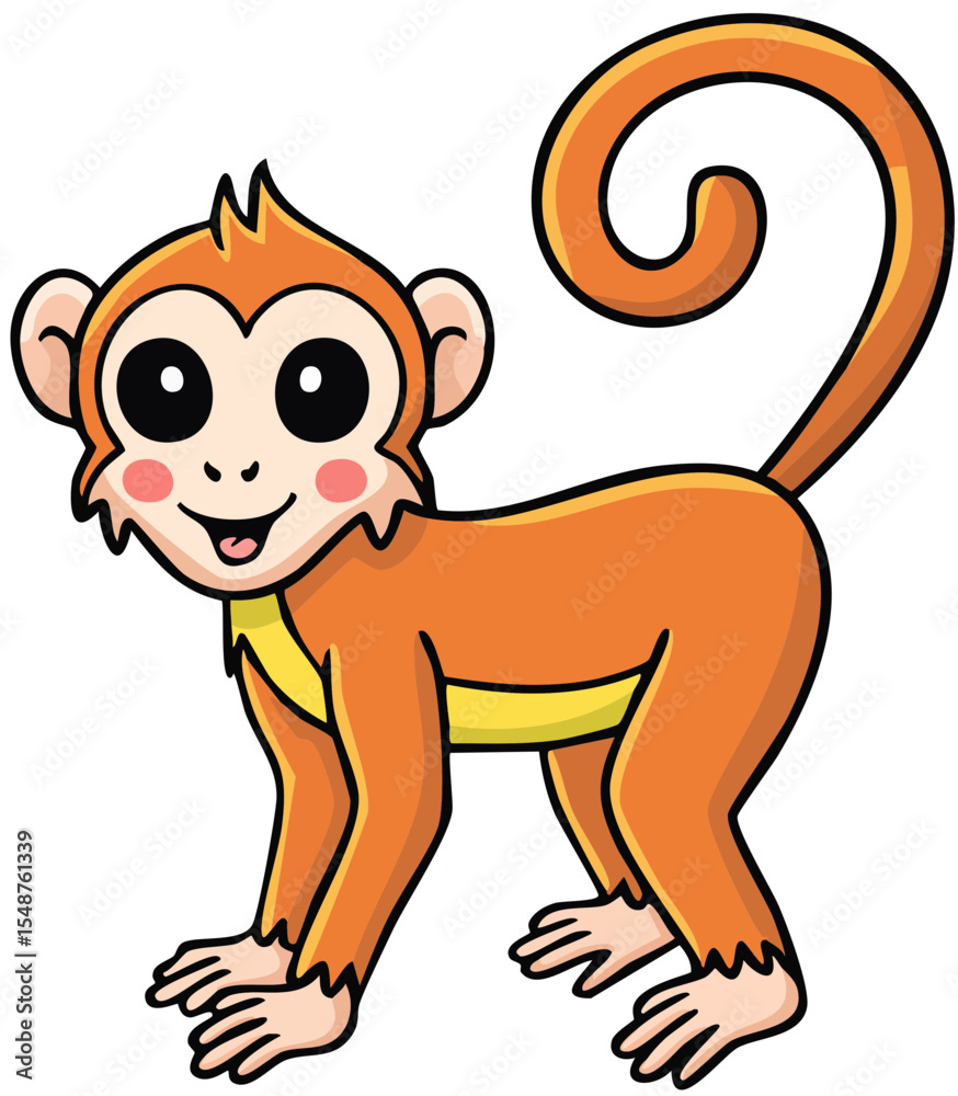 Obraz premium Leafy Monkey Mascot 