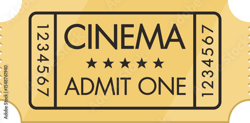 Admit one vintage cinema ticket