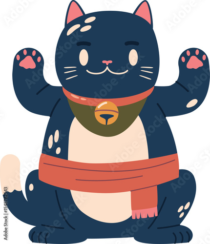 Sumo lucky cat vector illustration