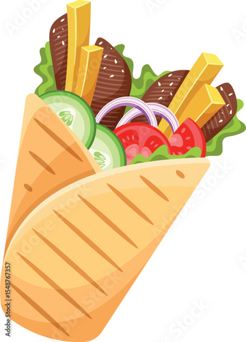 Mexican burrito fast food snack