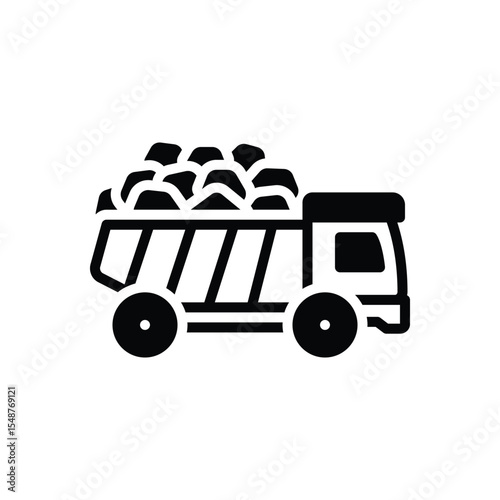 Black solid icon for overburden