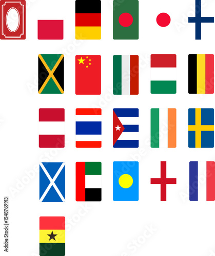 flag cards of countries