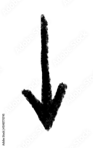 Doodle emphasis arrow vector icon. Arrow grunge art twist zigzag line, curve wave.