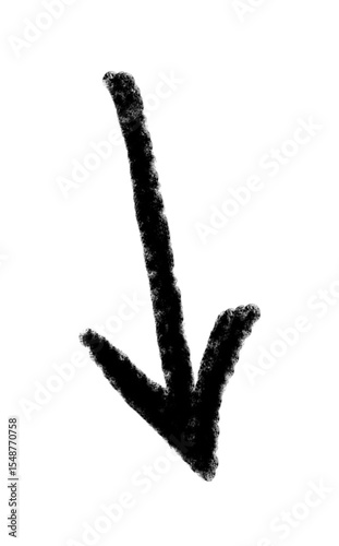 Doodle emphasis arrow vector icon. Arrow grunge art twist zigzag line, curve wave.