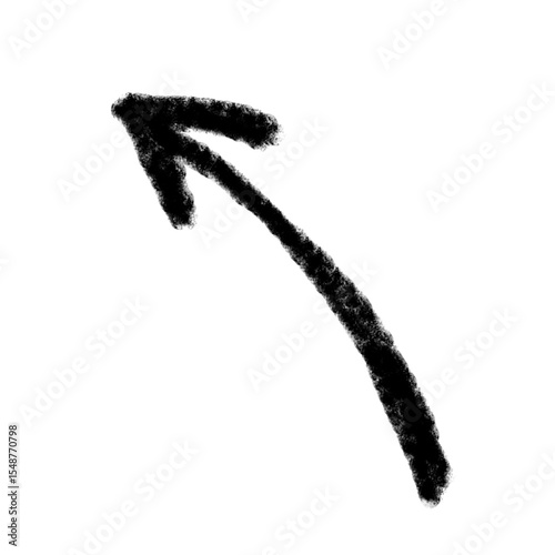 Doodle emphasis arrow vector icon. Arrow grunge art twist zigzag line, curve wave.
