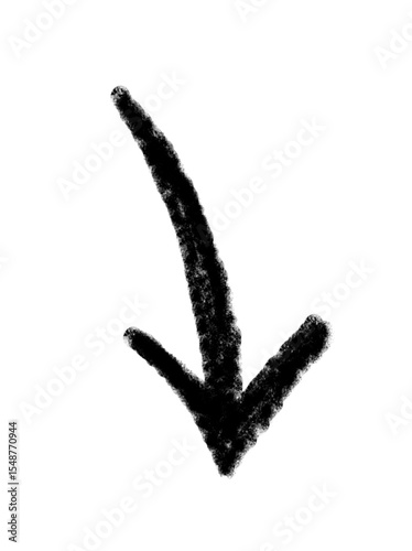 Doodle emphasis arrow vector icon. Arrow grunge art twist zigzag line, curve wave.