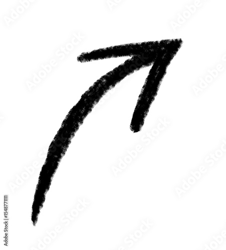 Doodle emphasis arrow vector icon. Arrow grunge art twist zigzag line, curve wave.