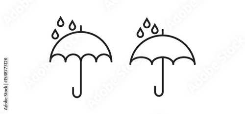 umbrella icon set vector. Simple umbrella icon set