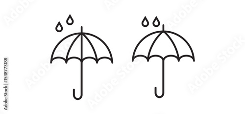 umbrella icon set vector. Simple umbrella icon set