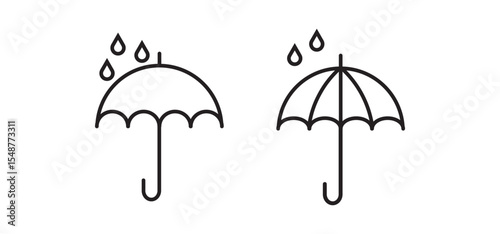 umbrella icon set vector. Simple umbrella icon set