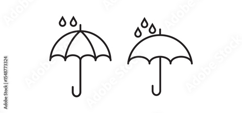 umbrella icon set vector. Simple umbrella icon set
