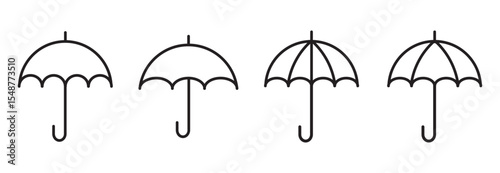 umbrella icon set vector. Simple umbrella icon set