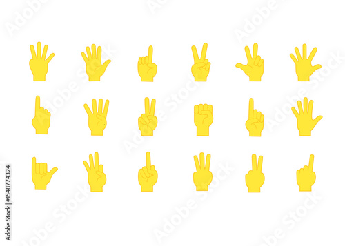 Collection of Yellow Hand Emojis