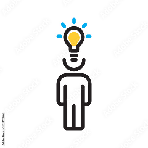 Vector multi color icon for Thoughtfully