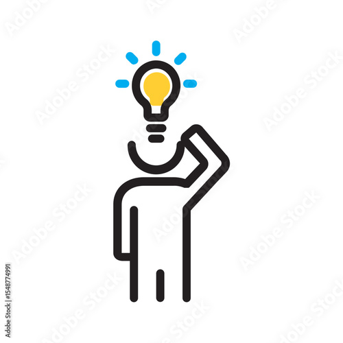 Vector multi color icon for Thoughtfully