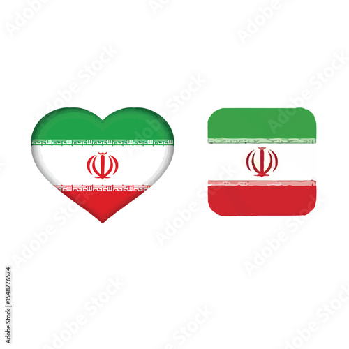  IRAN NATIONAL FLAG VECTOR SET