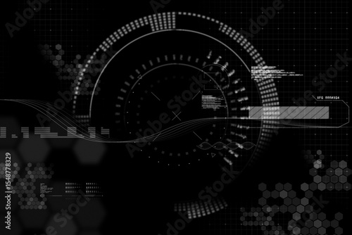 Digitally generated image of speedometer