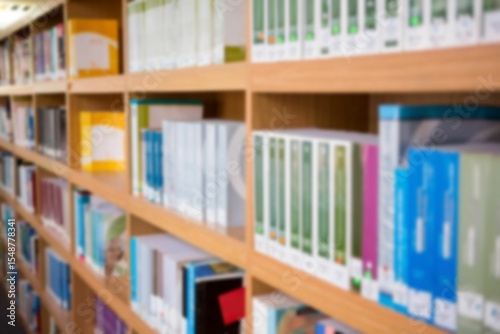 Books on shelf in library