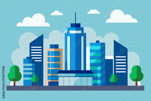 city landscape with city