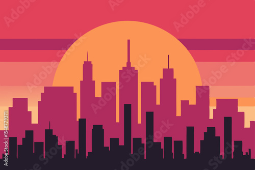seattle skyline in sunset