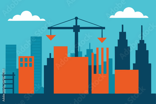 abstract city background vector