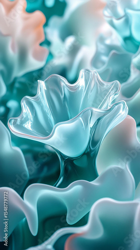 a mininimalist dynamic abstract liquid display 3d design on vertical background