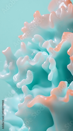 a mininimalist dynamic abstract liquid display 3d design on vertical background