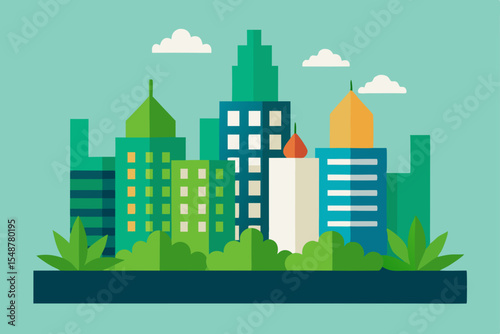 Eco-Friendly Cityscape Sustainable Urban Design and Green Architecture
