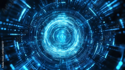 Wallpaper Mural Futuristic digital tunnel (27) Torontodigital.ca