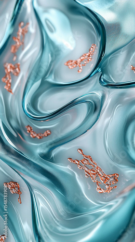 a refined abstract liquid display 3d design on vertical background