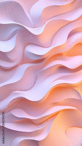 a refined abstract liquid display 3d design on vertical background