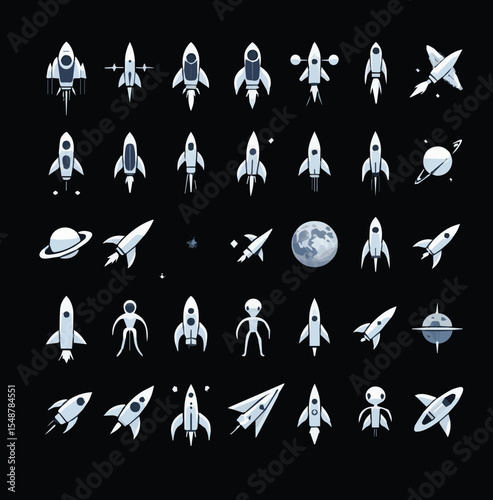 A vector set of black sport and fitness people silhouettes, including men, women, and diverse body poses for exercise, yoga, dance, ski, and tennis illustrations