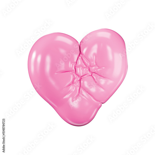 Pink Geometric Shapes In 3D Style
