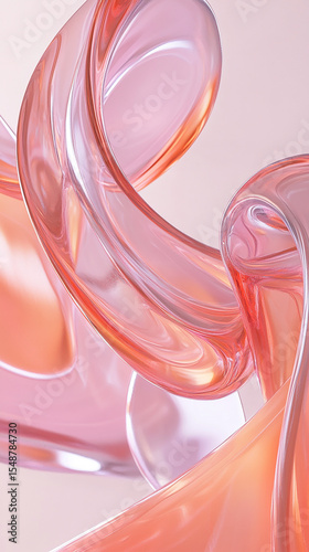 a serene abstract liquid display 3d design on vertical background