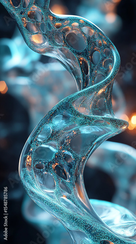 a sleek abstract liquid display 3d design on vertical background