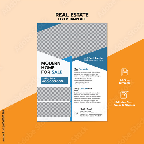 Modern Home for Sale Real Estate Flyer Template