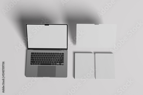 White blank A4 paper mockup template. use for presentation of the design of a flyer, 