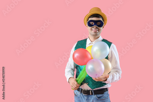 Happy young man in costume ...