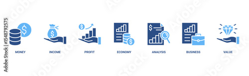 Cash flow banner web icon vector illustration concept for business and finance circulation with icon of money, income, profit, economy, analysis, business, and value