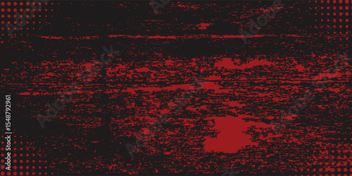 PrintGrunge texture effect background. Distressed rough dark abstract textured. Black isolated on red. Graphic design element vintage style decoration concept for banners, flyer, card, modern