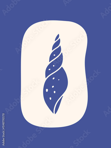 Hand drawn seashell poster