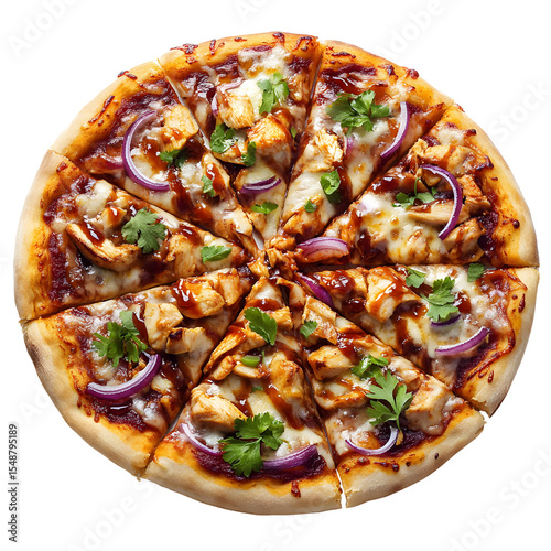 Delicious Chicken Pizza: A Tempting Close-Up Shot on a Dark Background