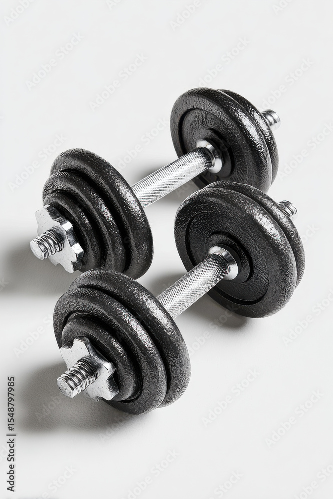 Naklejka premium barbell weights on a white background
