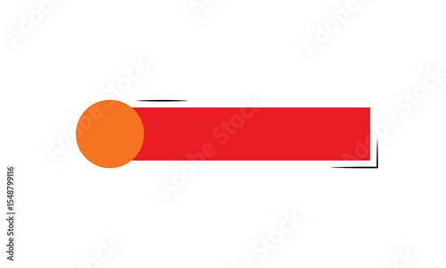 Orange button for title text design, lower third template design frame text design. EPS 10 .