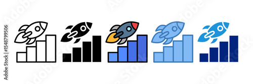 Startup Launch Icon Element For Design